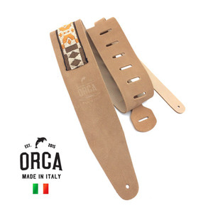 기타스트랩 쟈카드스웨이드 ORCA오렌지 Made in Italy