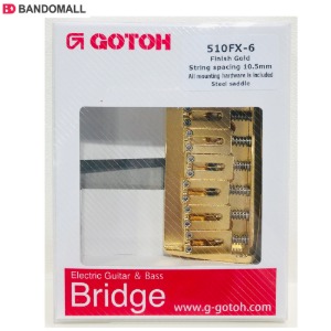 고또 전기기타 브릿지 Gotoh Bridge 510FX-6 Gold